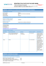 Resitrix FS14 Pate de facade 600ML - FDS